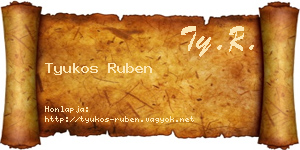 Tyukos Ruben névjegykártya